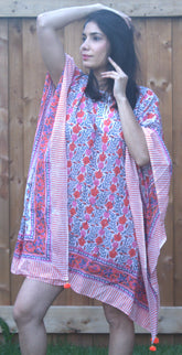 Pink short tulip kaftan